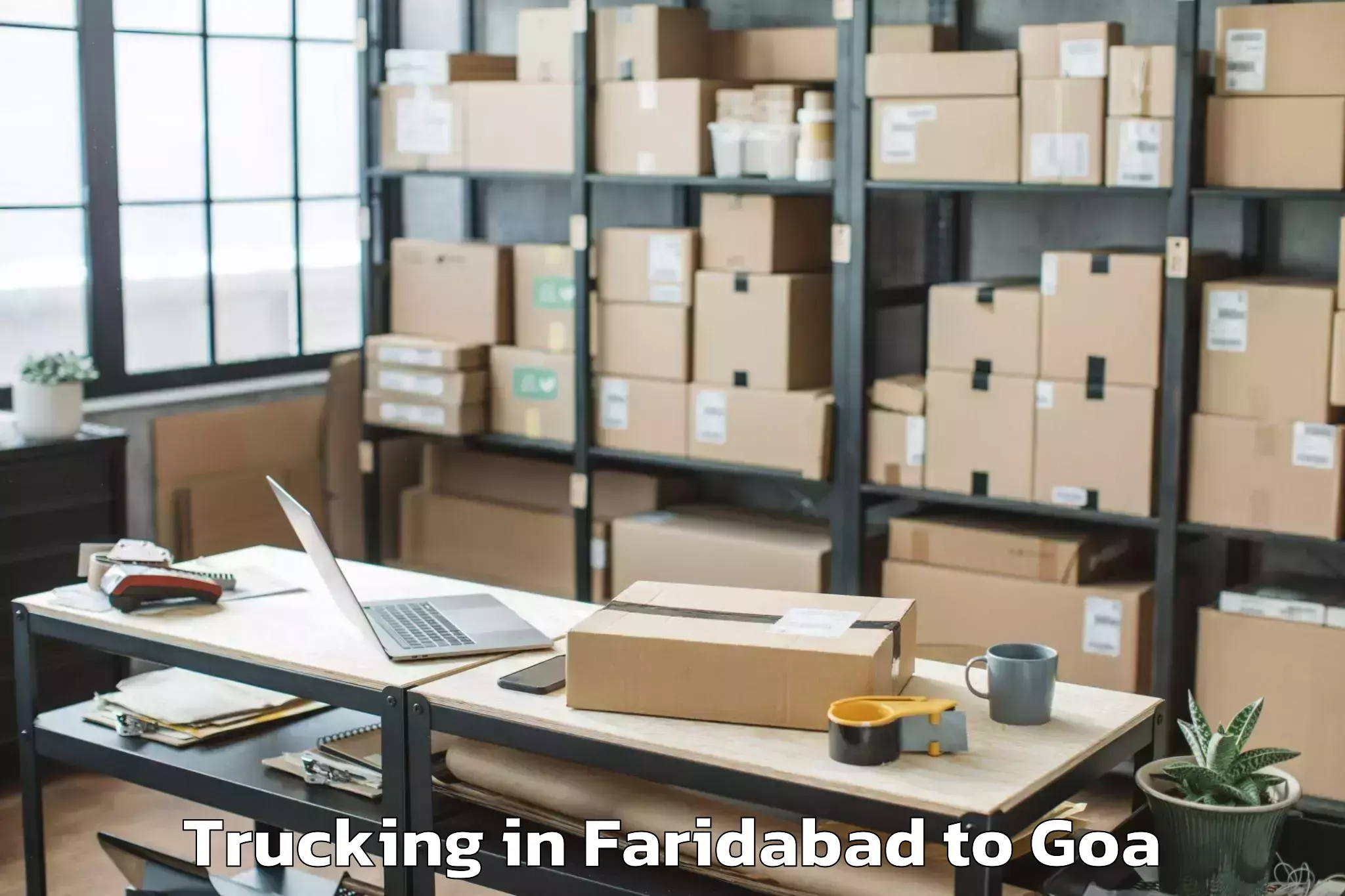 Book Faridabad to Mapuca Trucking Online